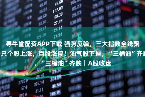 寻牛堂配资APP下载 强势反弹，三大指数全线飘红，超5200只个股上涨，百股涨停！油气股下挫，“三桶油”齐跌丨A股收盘